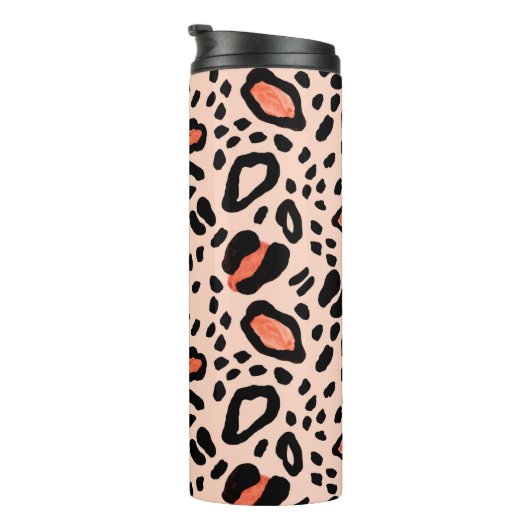 Bouteilles Isothermes Abstrait léopard aquarelle. Motif poster de animal (Tourné sur la droite)