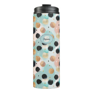 Bouteilles Isothermes Abstrait moderne Brushstroke & Polka Dot Motif
