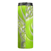 Bouteilles Isothermes Abstrait Moderne Lime Green Spiral Fractal (Dos)