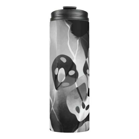 Bouteilles Isothermes Abstrait moderne noir et blanc (Devant)