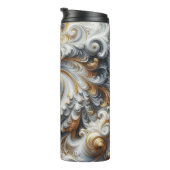 Bouteilles Isothermes Abstrait Moderne Swirling or, noir et blanc (Tourné sur la droite)