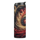 Bouteilles Isothermes Abstrait Moderne Tourbillons Rouge, Noir et Or (Tourné sur la gauche)