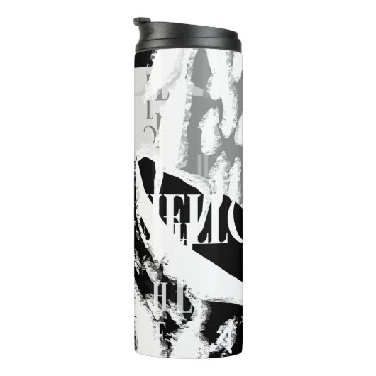 Bouteilles Isothermes Abstrait noir blanc gris (Tourné sur la droite)