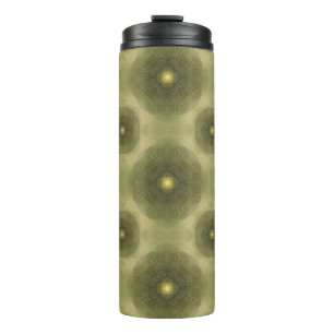 Bouteilles Isothermes Abstrait Olive Green Flower Motif sans couture