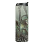 Bouteilles Isothermes Abstrait Olive Sage Green Grey Fractal Art Imagina (Tourné sur la gauche)