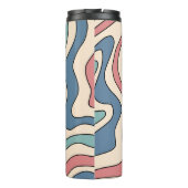 Bouteilles Isothermes Abstrait Retro les années 70 marbre Bleu Rouge Sup (Dos)