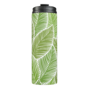 Bouteilles Isothermes Abstrait vert fleuri, arrière - plan sans soudure.