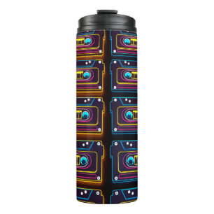 Bouteilles Isothermes Abstraite bande Cassette musique rétro néon de bac