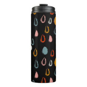 Bouteilles Isothermes Abstraite goutte de pluie boho, doodle tribal.