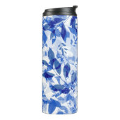 Bouteilles Isothermes Abstraits Feuilles bleu et blanc (Tourné sur la gauche)