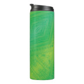 Bouteilles Isothermes Acceptation | Motif de Shibori jaune bleu (Tourné sur la droite)