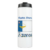 Bouteilles Isothermes Açores Drapeau bleu Personnalisation (Devant)