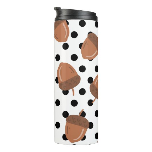 Bouteilles Isothermes Acorn Black Dots Automne Y2K Motif (Tourné sur la droite)