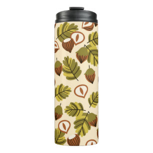 Bouteilles Isothermes Acorns Feuilles de noisette Motif sans couture