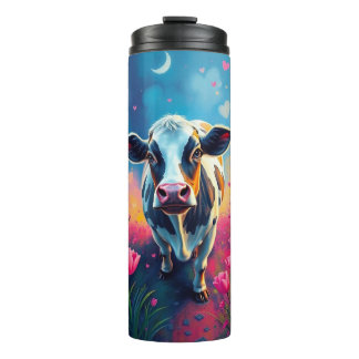 Bouteilles Isothermes Acrylique Valentine's Day Vache Tumbler thermique