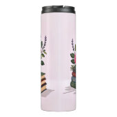 Bouteilles Isothermes Add Name Text In My Reading Era Pink Books Flowers (Dos)