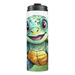 Bouteilles Isothermes Adorable Chibi Tortue de Mer Sous la Mer