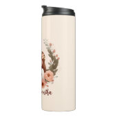 Bouteilles Isothermes Adorable maman et fille Bond - Cadre Floral (Tourné sur la droite)