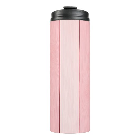 Bouteilles Isothermes Aesthetic Vertical Wood Pattern Pink Colour  (Devant)
