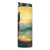 Bouteilles Isothermes Affenpinscher Beach Surf Peinture (Tourné sur la droite)