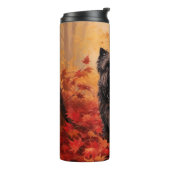 Bouteilles Isothermes Affenpinscher en automne Feuilles automne Inspiré (Tourné sur la gauche)