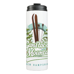 Bouteilles Isothermes Affiche de ski de la montagne Gunstock New Hampshi
