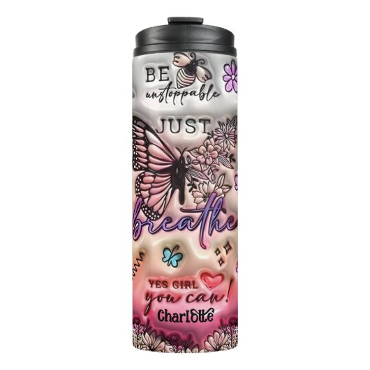 Bouteilles Isothermes Affirmations motivationnelles : autosoins brillant (Devant)