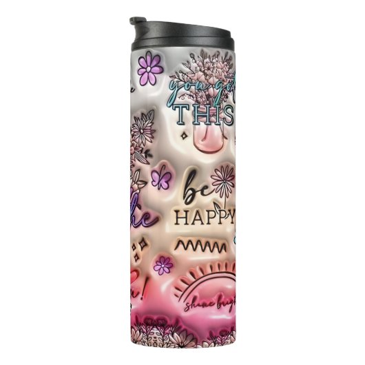 Bouteilles Isothermes Affirmations motivationnelles : autosoins brillant (Tourné sur la droite)