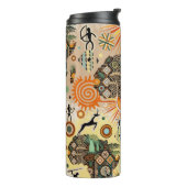 Bouteilles Isothermes Africa Map Decorative Tribal Elements Pattern (Tourné sur la gauche)