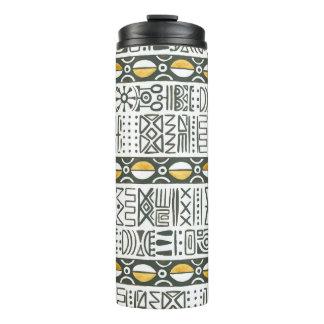 Bouteilles Isothermes Africain ethnique, aquarelle motif sans couture.