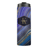 Bouteilles Isothermes Agate Abstrait Monogramme Minuit ID827 (Devant)