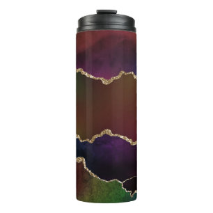 Bouteilles Isothermes Agate foncé intense   Moody Rainbow Jewel Tone