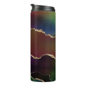 Bouteilles Isothermes Agate foncé intense | Moody Rainbow Jewel Tone (Tourné sur la droite)