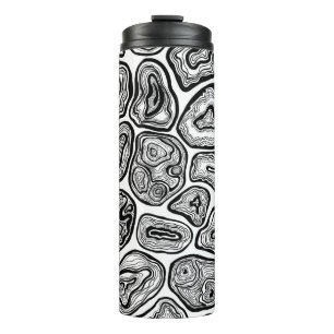 Bouteilles Isothermes Agate les tranches en noir et blanc