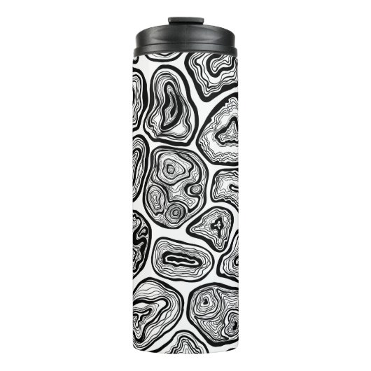 Bouteilles Isothermes Agate les tranches en noir et blanc (Devant)