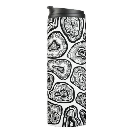 Bouteilles Isothermes Agate les tranches en noir et blanc (Tourné sur la droite)