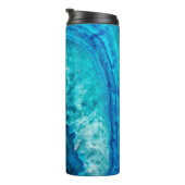 Bouteilles Isothermes Agate moderne en marbre bleu (Tourné sur la droite)