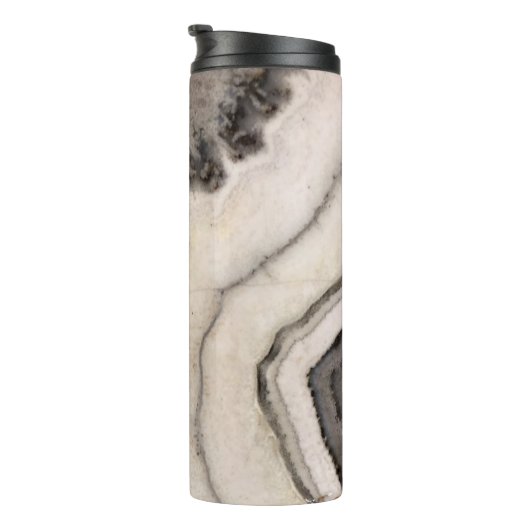 Bouteilles Isothermes Agate pierre gemme gris noir blanc (Tourné sur la droite)