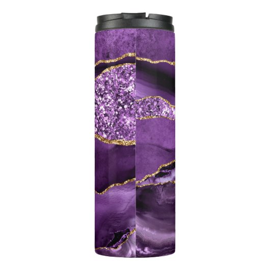 Bouteilles Isothermes Agate Violet violet or Parties scintillant Géode N (Dos)