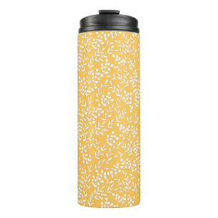 Bouteilles Isothermes Agritourisme simple motif floral jaune