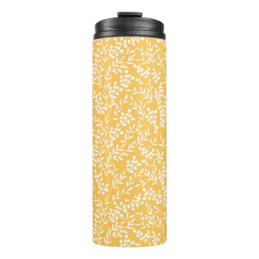 Bouteilles Isothermes Agritourisme simple motif floral jaune (Devant)