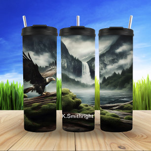 Bouteilles Isothermes Aigle à tête blanche au-dessus de la nature de la 