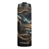 Bouteilles Isothermes Aigle au coucher du soleil sur la côte (Devant)