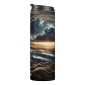 Bouteilles Isothermes Aigle au coucher du soleil sur la côte (Tourné sur la droite)