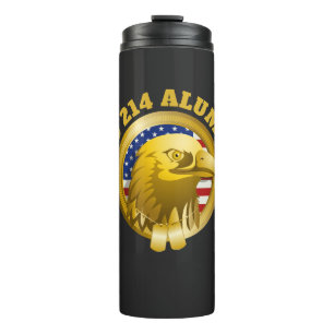 Bouteilles Isothermes Aigle Emblème Doré Drapeau USA DD 214 Alumni Noi