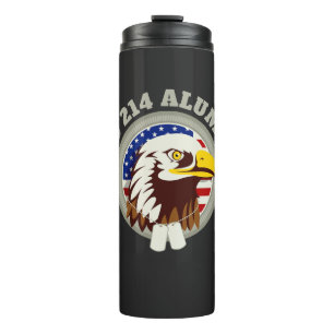 Bouteilles Isothermes Aigle Emblème Drapeau USA DD 214 Alumni Noir