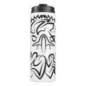 Bouteilles Isothermes Aigle tribale noire et blanche (Devant)