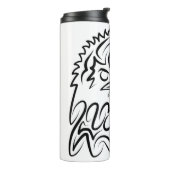 Bouteilles Isothermes Aigle tribale noire et blanche (Tourné sur la gauche)