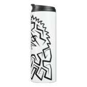 Bouteilles Isothermes Aigle tribale noire et blanche (Tourné sur la droite)