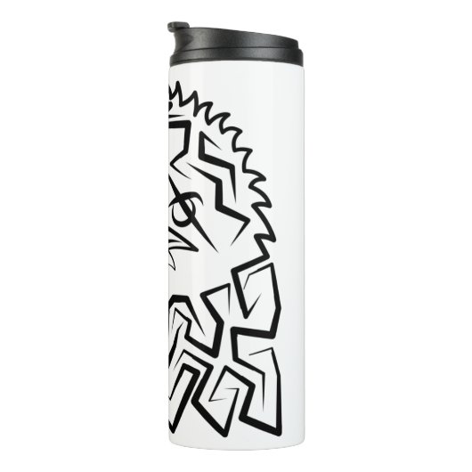 Bouteilles Isothermes Aigle tribale noire et blanche (Tourné sur la droite)